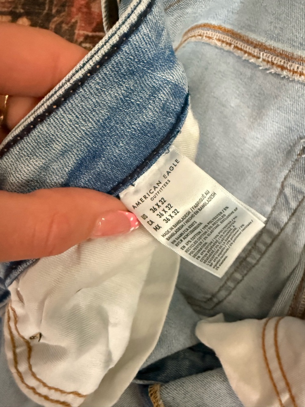 American Eagle Outfitters Light Blue Slim Straight Jeans - Picture 6 of 8